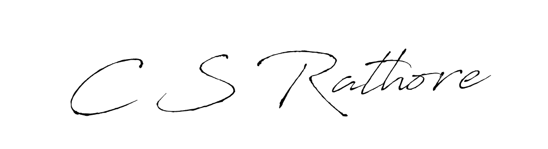 The best way (Antro_Vectra) to make a short signature is to pick only two or three words in your name. The name C S Rathore include a total of six letters. For converting this name. C S Rathore signature style 6 images and pictures png