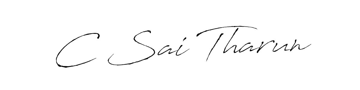 How to make C Sai Tharun signature? Antro_Vectra is a professional autograph style. Create handwritten signature for C Sai Tharun name. C Sai Tharun signature style 6 images and pictures png