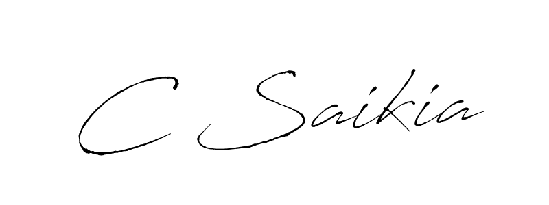 The best way (Antro_Vectra) to make a short signature is to pick only two or three words in your name. The name C Saikia include a total of six letters. For converting this name. C Saikia signature style 6 images and pictures png