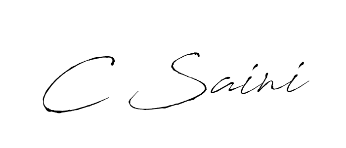 You should practise on your own different ways (Antro_Vectra) to write your name (C Saini) in signature. don't let someone else do it for you. C Saini signature style 6 images and pictures png