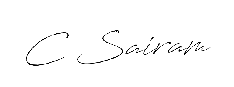 Make a beautiful signature design for name C Sairam. With this signature (Antro_Vectra) style, you can create a handwritten signature for free. C Sairam signature style 6 images and pictures png