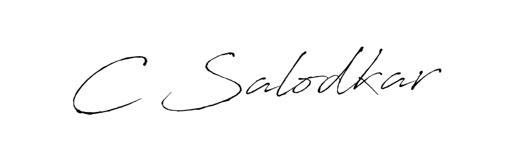 How to make C Salodkar name signature. Use Antro_Vectra style for creating short signs online. This is the latest handwritten sign. C Salodkar signature style 6 images and pictures png