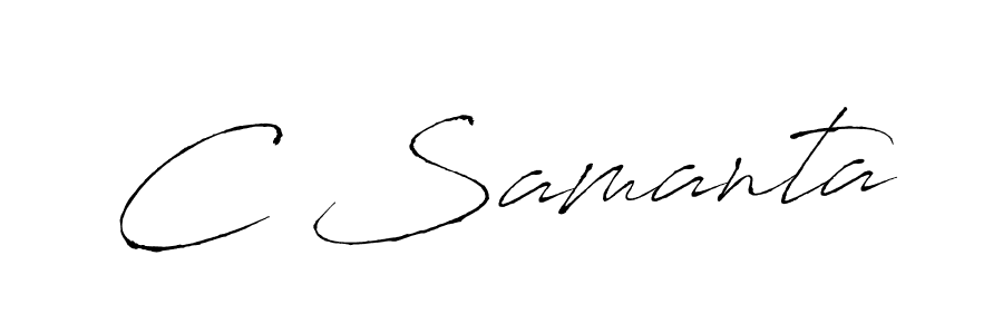 Use a signature maker to create a handwritten signature online. With this signature software, you can design (Antro_Vectra) your own signature for name C Samanta. C Samanta signature style 6 images and pictures png