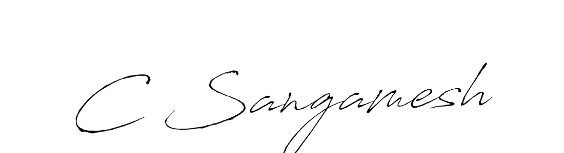 Create a beautiful signature design for name C Sangamesh. With this signature (Antro_Vectra) fonts, you can make a handwritten signature for free. C Sangamesh signature style 6 images and pictures png