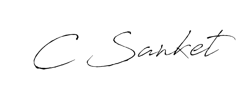 Make a beautiful signature design for name C Sanket. With this signature (Antro_Vectra) style, you can create a handwritten signature for free. C Sanket signature style 6 images and pictures png
