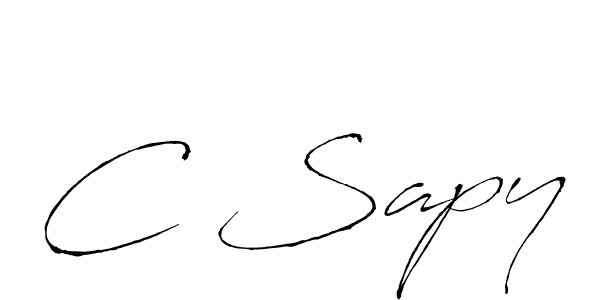 Also we have C Sapy name is the best signature style. Create professional handwritten signature collection using Antro_Vectra autograph style. C Sapy signature style 6 images and pictures png