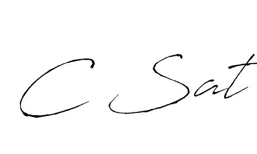 Make a beautiful signature design for name C Sat. With this signature (Antro_Vectra) style, you can create a handwritten signature for free. C Sat signature style 6 images and pictures png