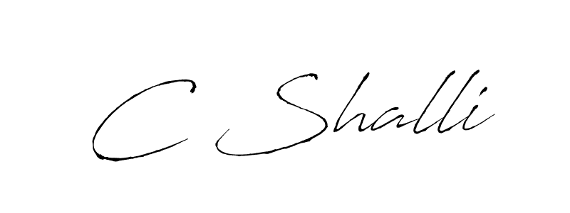 How to make C Shalli signature? Antro_Vectra is a professional autograph style. Create handwritten signature for C Shalli name. C Shalli signature style 6 images and pictures png