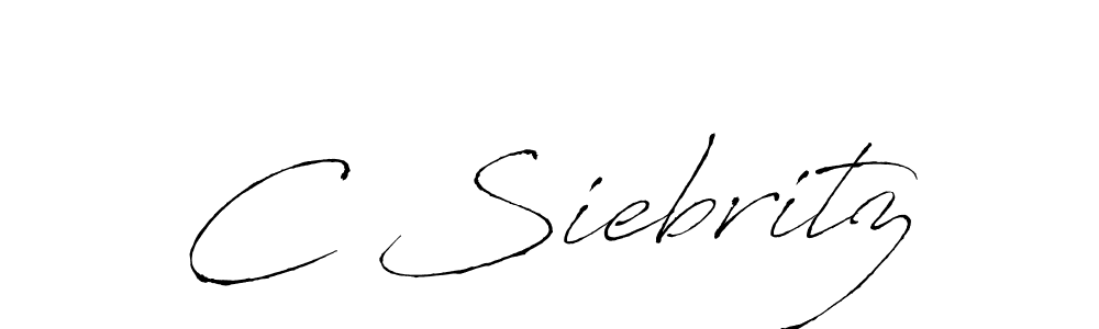 You should practise on your own different ways (Antro_Vectra) to write your name (C Siebritz) in signature. don't let someone else do it for you. C Siebritz signature style 6 images and pictures png
