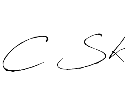 The best way (Antro_Vectra) to make a short signature is to pick only two or three words in your name. The name C Sk include a total of six letters. For converting this name. C Sk signature style 6 images and pictures png