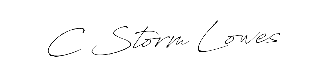 The best way (Antro_Vectra) to make a short signature is to pick only two or three words in your name. The name C Storm Lowes include a total of six letters. For converting this name. C Storm Lowes signature style 6 images and pictures png