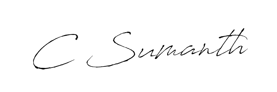 C Sumanth stylish signature style. Best Handwritten Sign (Antro_Vectra) for my name. Handwritten Signature Collection Ideas for my name C Sumanth. C Sumanth signature style 6 images and pictures png