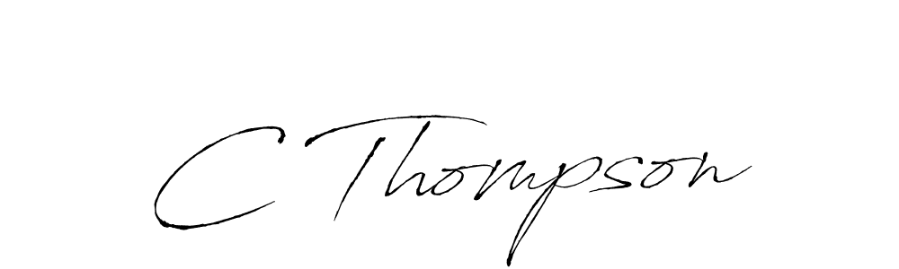 You should practise on your own different ways (Antro_Vectra) to write your name (C Thompson) in signature. don't let someone else do it for you. C Thompson signature style 6 images and pictures png