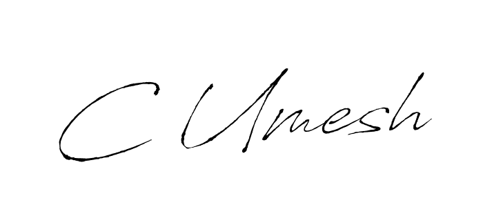 The best way (Antro_Vectra) to make a short signature is to pick only two or three words in your name. The name C Umesh include a total of six letters. For converting this name. C Umesh signature style 6 images and pictures png