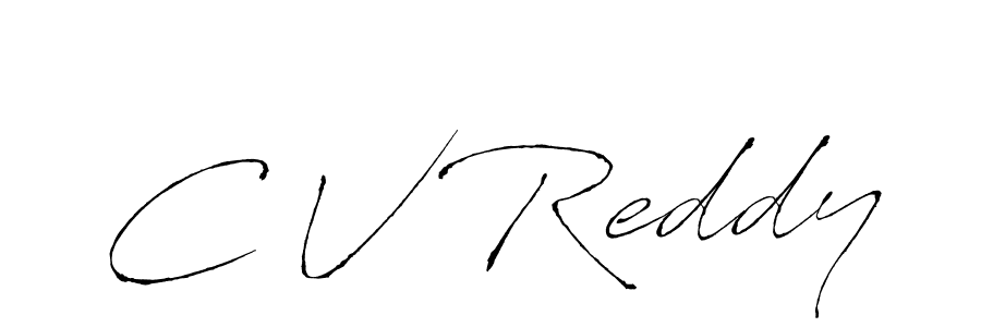 if you are searching for the best signature style for your name C V Reddy. so please give up your signature search. here we have designed multiple signature styles  using Antro_Vectra. C V Reddy signature style 6 images and pictures png