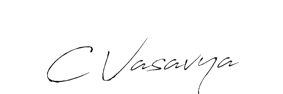 How to make C Vasavya name signature. Use Antro_Vectra style for creating short signs online. This is the latest handwritten sign. C Vasavya signature style 6 images and pictures png