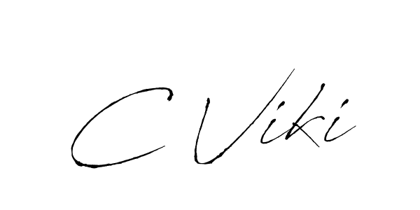 The best way (Antro_Vectra) to make a short signature is to pick only two or three words in your name. The name C Viki include a total of six letters. For converting this name. C Viki signature style 6 images and pictures png