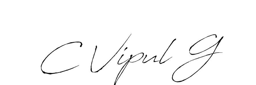 How to Draw C Vipul G signature style? Antro_Vectra is a latest design signature styles for name C Vipul G. C Vipul G signature style 6 images and pictures png