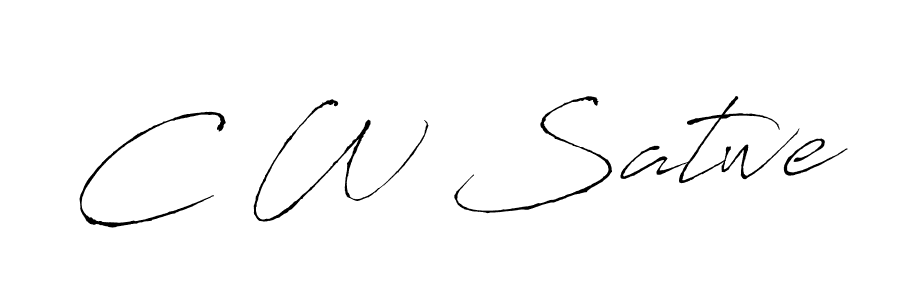 The best way (Antro_Vectra) to make a short signature is to pick only two or three words in your name. The name C W Satwe include a total of six letters. For converting this name. C W Satwe signature style 6 images and pictures png