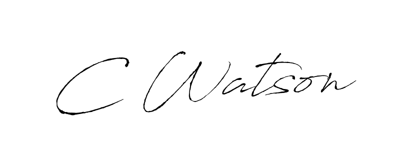 How to make C Watson signature? Antro_Vectra is a professional autograph style. Create handwritten signature for C Watson name. C Watson signature style 6 images and pictures png