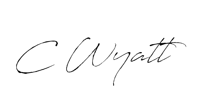 Create a beautiful signature design for name C Wyatt. With this signature (Antro_Vectra) fonts, you can make a handwritten signature for free. C Wyatt signature style 6 images and pictures png