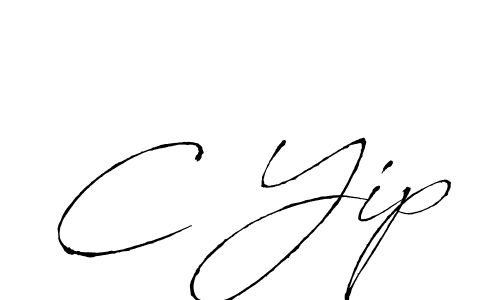 Design your own signature with our free online signature maker. With this signature software, you can create a handwritten (Antro_Vectra) signature for name C Yip. C Yip signature style 6 images and pictures png