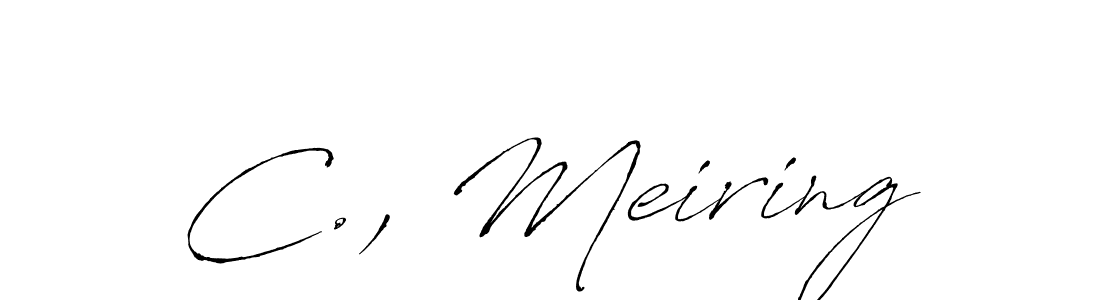 Use a signature maker to create a handwritten signature online. With this signature software, you can design (Antro_Vectra) your own signature for name C., Meiring. C., Meiring signature style 6 images and pictures png