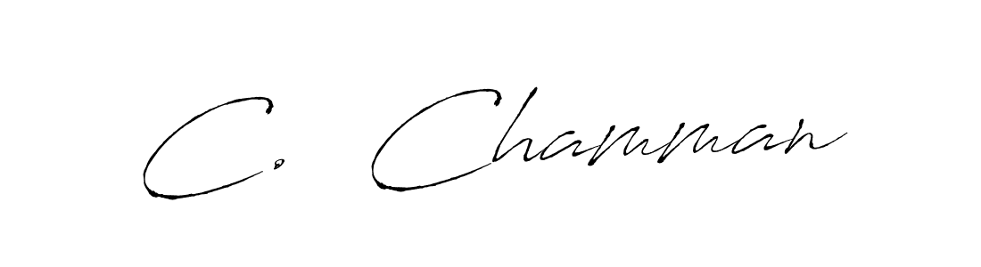 The best way (Antro_Vectra) to make a short signature is to pick only two or three words in your name. The name C.  Chamman include a total of six letters. For converting this name. C.  Chamman signature style 6 images and pictures png