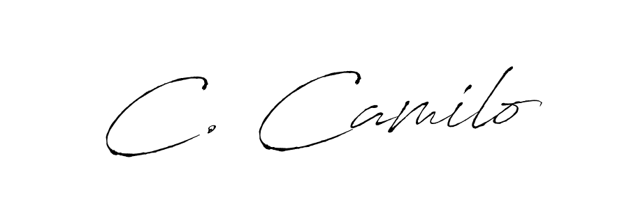 You should practise on your own different ways (Antro_Vectra) to write your name (C. Camilo) in signature. don't let someone else do it for you. C. Camilo signature style 6 images and pictures png