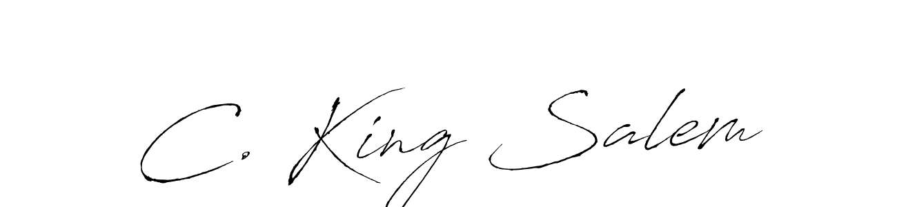 Design your own signature with our free online signature maker. With this signature software, you can create a handwritten (Antro_Vectra) signature for name C. King Salem. C. King Salem signature style 6 images and pictures png