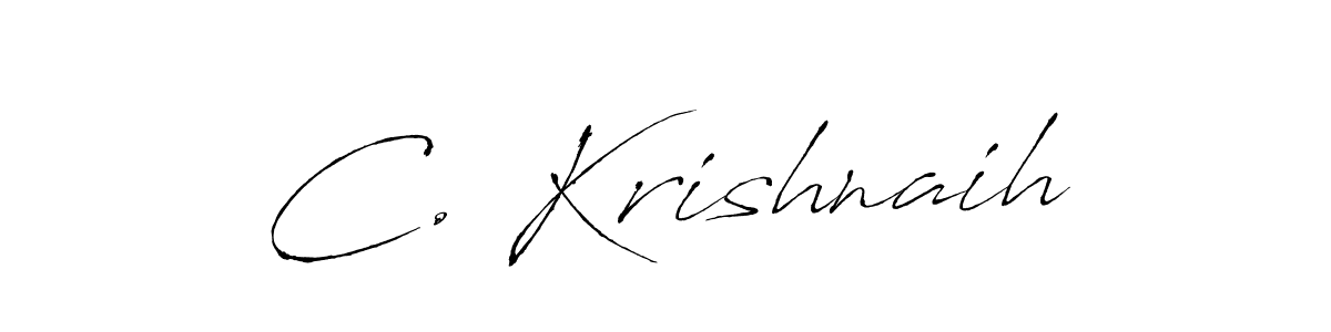 How to make C. Krishnaih name signature. Use Antro_Vectra style for creating short signs online. This is the latest handwritten sign. C. Krishnaih signature style 6 images and pictures png