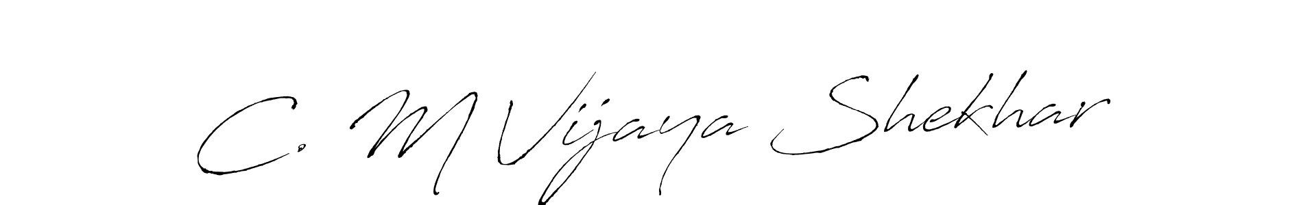 Use a signature maker to create a handwritten signature online. With this signature software, you can design (Antro_Vectra) your own signature for name C. M Vijaya Shekhar. C. M Vijaya Shekhar signature style 6 images and pictures png