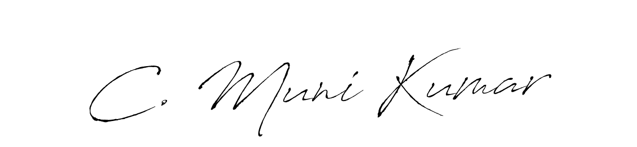 if you are searching for the best signature style for your name C. Muni Kumar. so please give up your signature search. here we have designed multiple signature styles  using Antro_Vectra. C. Muni Kumar signature style 6 images and pictures png