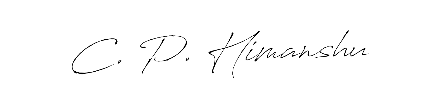 The best way (Antro_Vectra) to make a short signature is to pick only two or three words in your name. The name C. P. Himanshu include a total of six letters. For converting this name. C. P. Himanshu signature style 6 images and pictures png