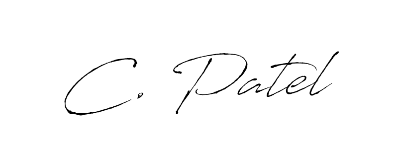 C. Patel stylish signature style. Best Handwritten Sign (Antro_Vectra) for my name. Handwritten Signature Collection Ideas for my name C. Patel. C. Patel signature style 6 images and pictures png