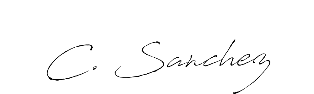 You should practise on your own different ways (Antro_Vectra) to write your name (C. Sanchez) in signature. don't let someone else do it for you. C. Sanchez signature style 6 images and pictures png