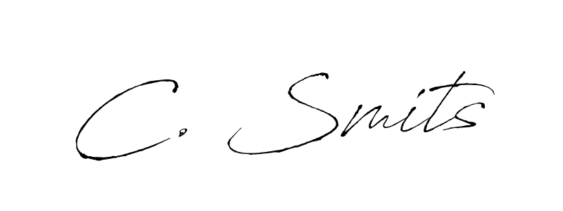 You should practise on your own different ways (Antro_Vectra) to write your name (C. Smits) in signature. don't let someone else do it for you. C. Smits signature style 6 images and pictures png