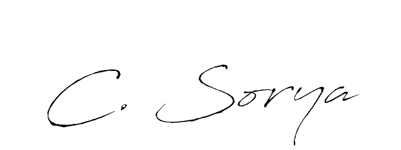Make a beautiful signature design for name C. Sorya. With this signature (Antro_Vectra) style, you can create a handwritten signature for free. C. Sorya signature style 6 images and pictures png