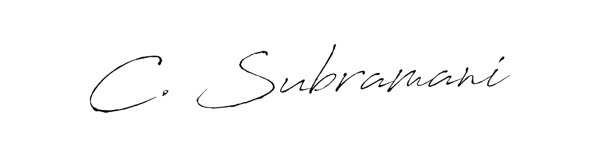 Make a beautiful signature design for name C. Subramani. With this signature (Antro_Vectra) style, you can create a handwritten signature for free. C. Subramani signature style 6 images and pictures png