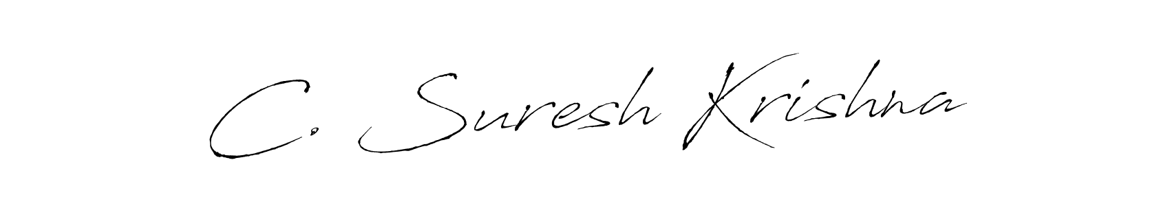 Make a beautiful signature design for name C. Suresh Krishna. With this signature (Antro_Vectra) style, you can create a handwritten signature for free. C. Suresh Krishna signature style 6 images and pictures png