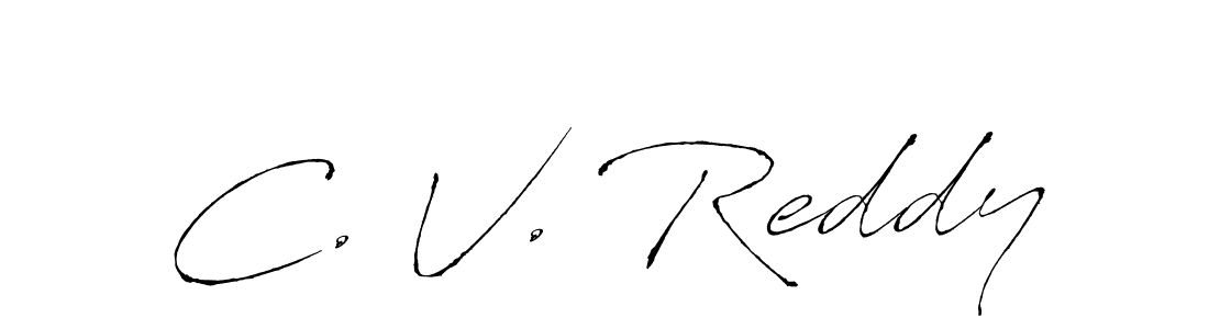 if you are searching for the best signature style for your name C. V. Reddy. so please give up your signature search. here we have designed multiple signature styles  using Antro_Vectra. C. V. Reddy signature style 6 images and pictures png