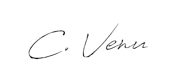 How to make C. Venu signature? Antro_Vectra is a professional autograph style. Create handwritten signature for C. Venu name. C. Venu signature style 6 images and pictures png