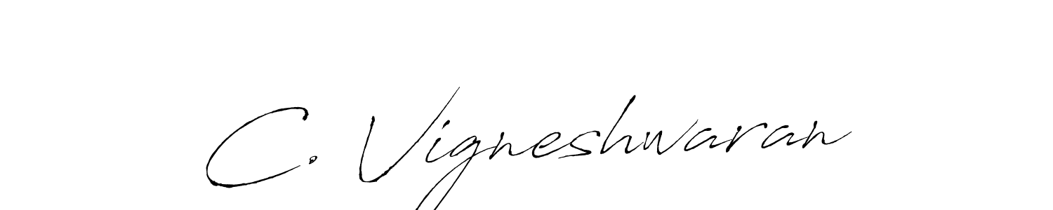 Use a signature maker to create a handwritten signature online. With this signature software, you can design (Antro_Vectra) your own signature for name C. Vigneshwaran. C. Vigneshwaran signature style 6 images and pictures png