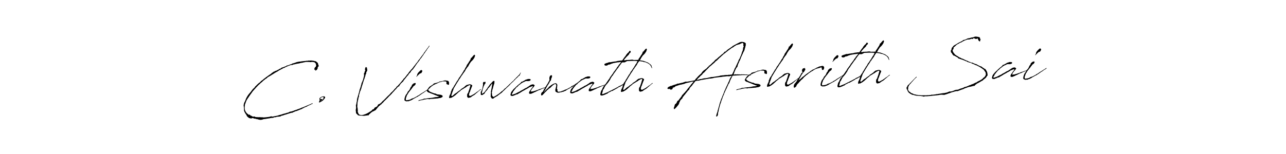 Use a signature maker to create a handwritten signature online. With this signature software, you can design (Antro_Vectra) your own signature for name C. Vishwanath Ashrith Sai. C. Vishwanath Ashrith Sai signature style 6 images and pictures png