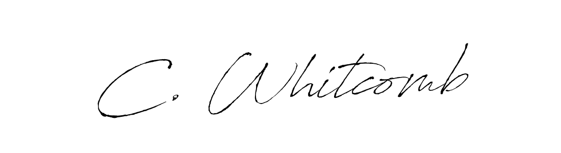 Design your own signature with our free online signature maker. With this signature software, you can create a handwritten (Antro_Vectra) signature for name C. Whitcomb. C. Whitcomb signature style 6 images and pictures png