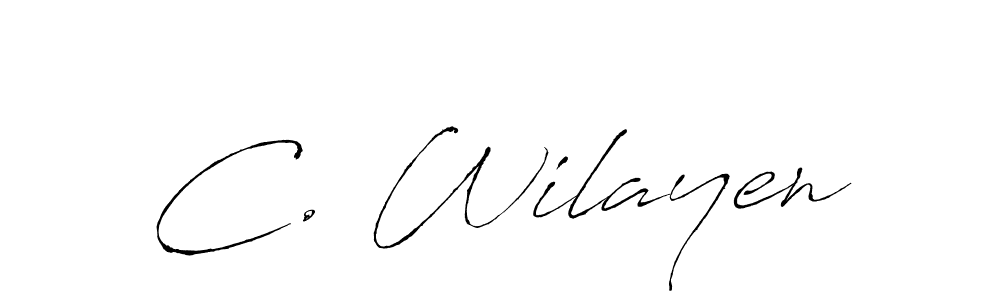 Design your own signature with our free online signature maker. With this signature software, you can create a handwritten (Antro_Vectra) signature for name C. Wilayen. C. Wilayen signature style 6 images and pictures png