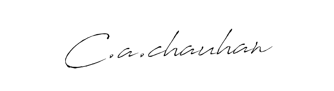 The best way (Antro_Vectra) to make a short signature is to pick only two or three words in your name. The name C.a.chauhan include a total of six letters. For converting this name. C.a.chauhan signature style 6 images and pictures png