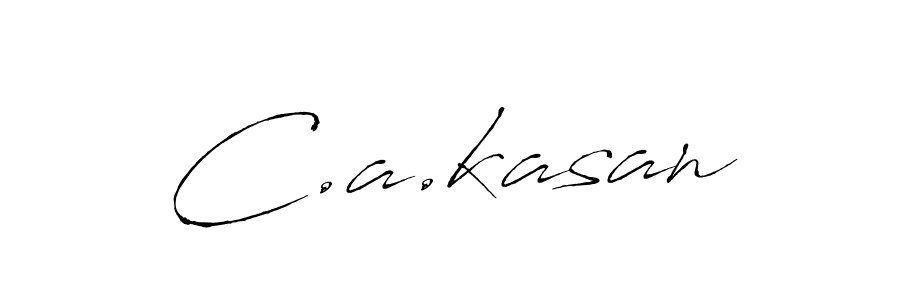 How to make C.a.kasan signature? Antro_Vectra is a professional autograph style. Create handwritten signature for C.a.kasan name. C.a.kasan signature style 6 images and pictures png
