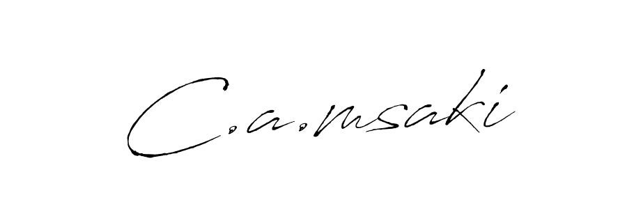 Make a beautiful signature design for name C.a.msaki. With this signature (Antro_Vectra) style, you can create a handwritten signature for free. C.a.msaki signature style 6 images and pictures png