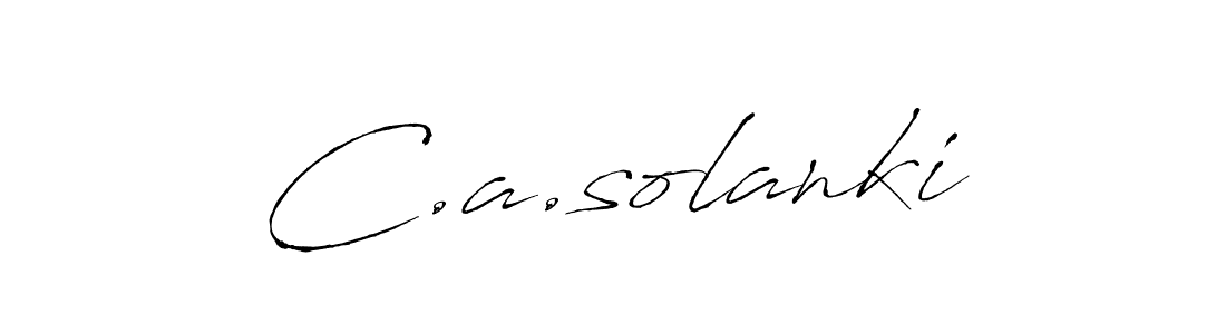 C.a.solanki stylish signature style. Best Handwritten Sign (Antro_Vectra) for my name. Handwritten Signature Collection Ideas for my name C.a.solanki. C.a.solanki signature style 6 images and pictures png